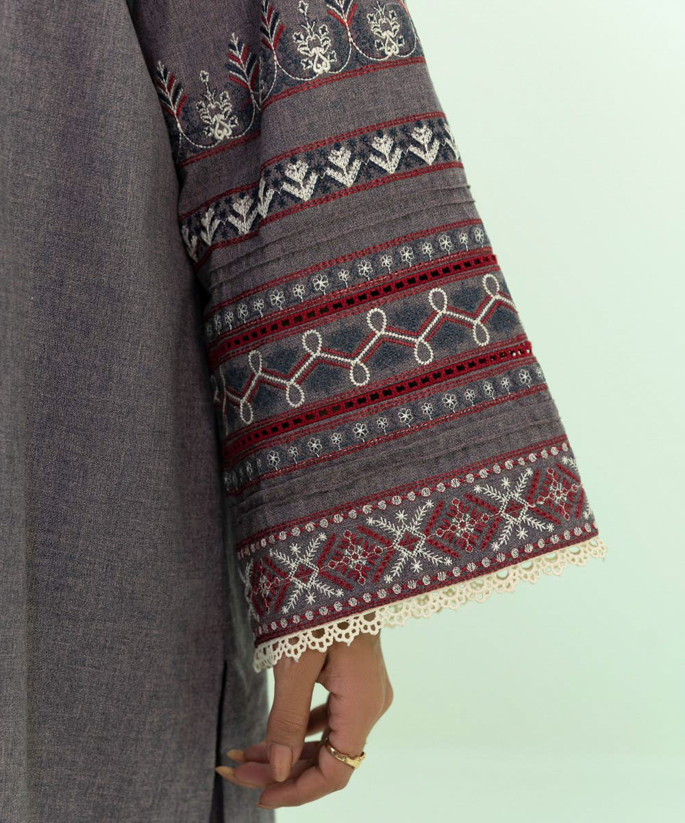 Sapphire - 2 Piece - Embroidered Cotton Suit