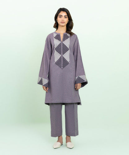 Sapphire - 2 Piece - Embroidered Cotton Suit