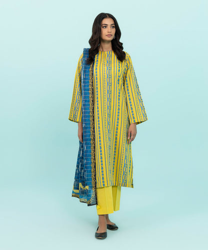 Sapphire - 3 Piece - Printed Khaddar Shirt