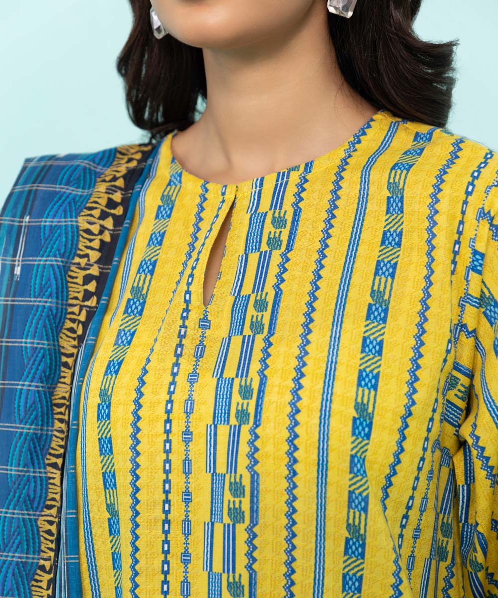 Sapphire - 3 Piece - Printed Khaddar Shirt