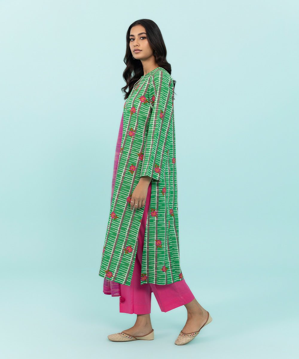 Sapphire - 3 Piece - Printed Khaddar Suit