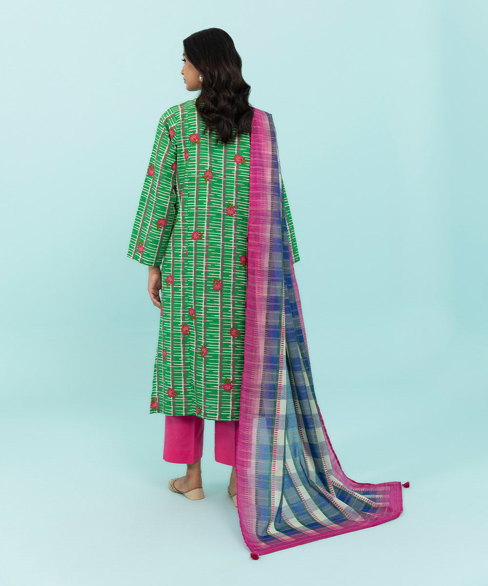 Sapphire - 3 Piece - Printed Khaddar Suit