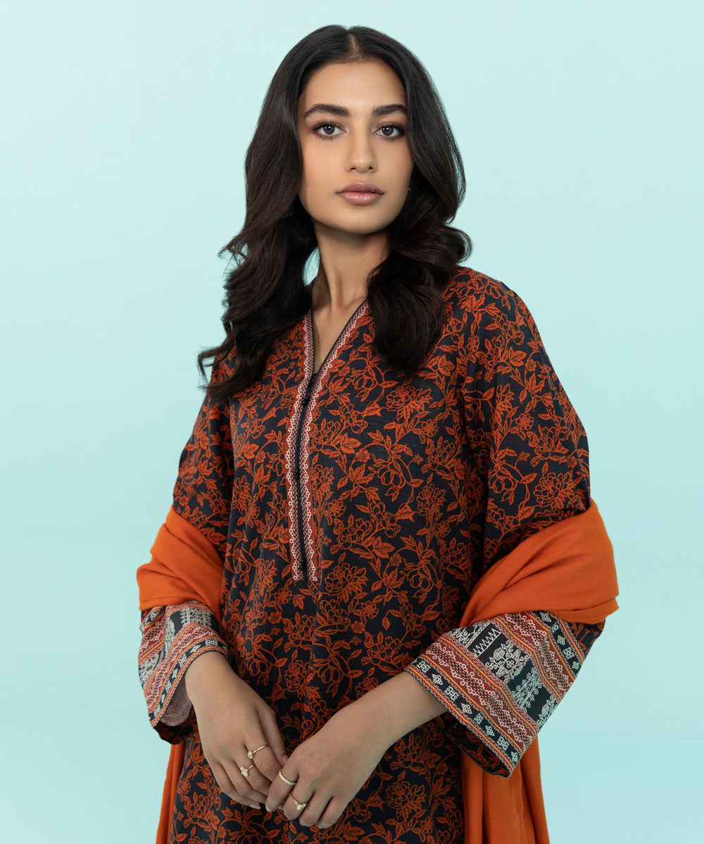 Sapphire - 2 Piece - Printed Khaddar Suit
