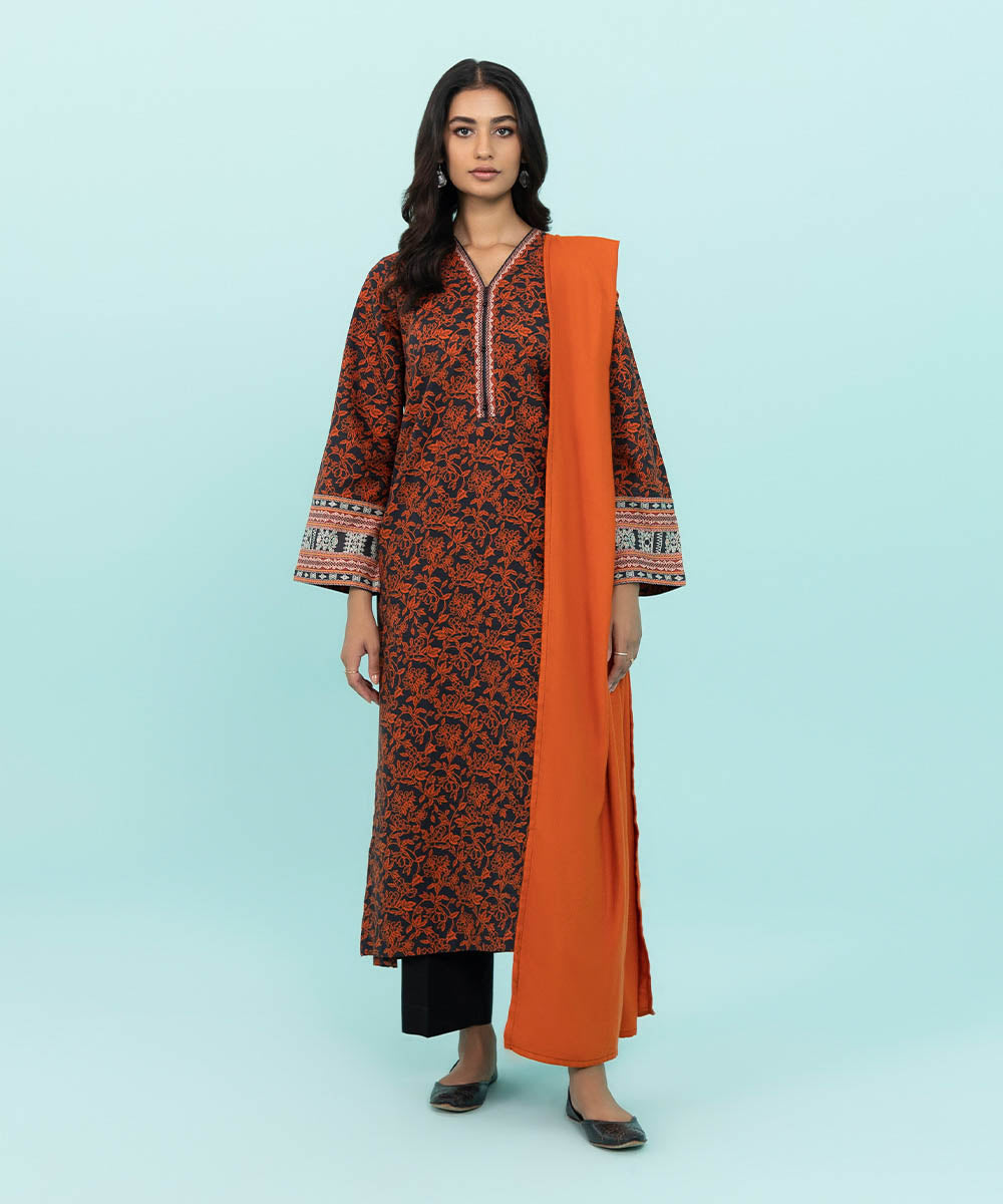 Sapphire - 2 Piece - Printed Khaddar Suit