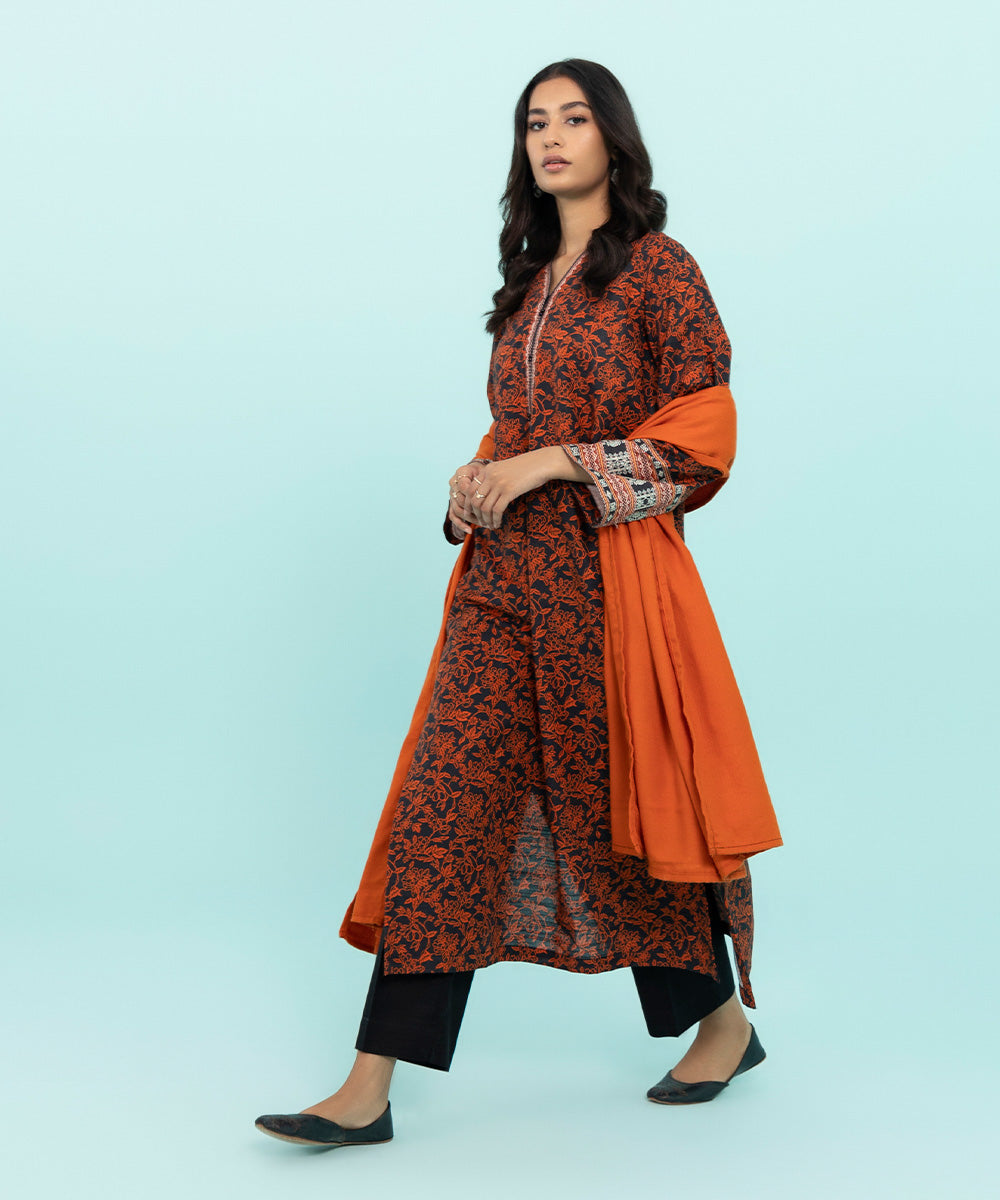 Sapphire - 2 Piece - Printed Khaddar Suit