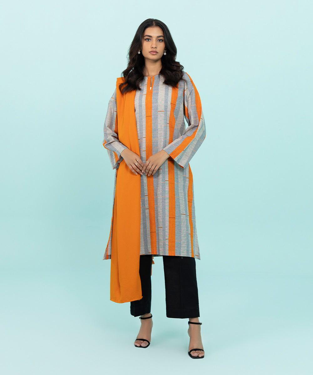 Sapphire - 2 Piece - Printed Khaddar Suit