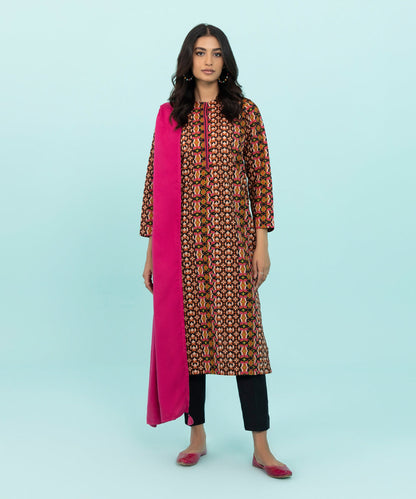Sapphire - 3 Piece - Printed Khaddar Suit