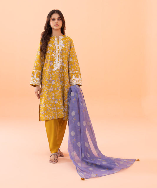 Sapphire - 3 Piece - Embroidered Cambric Suit