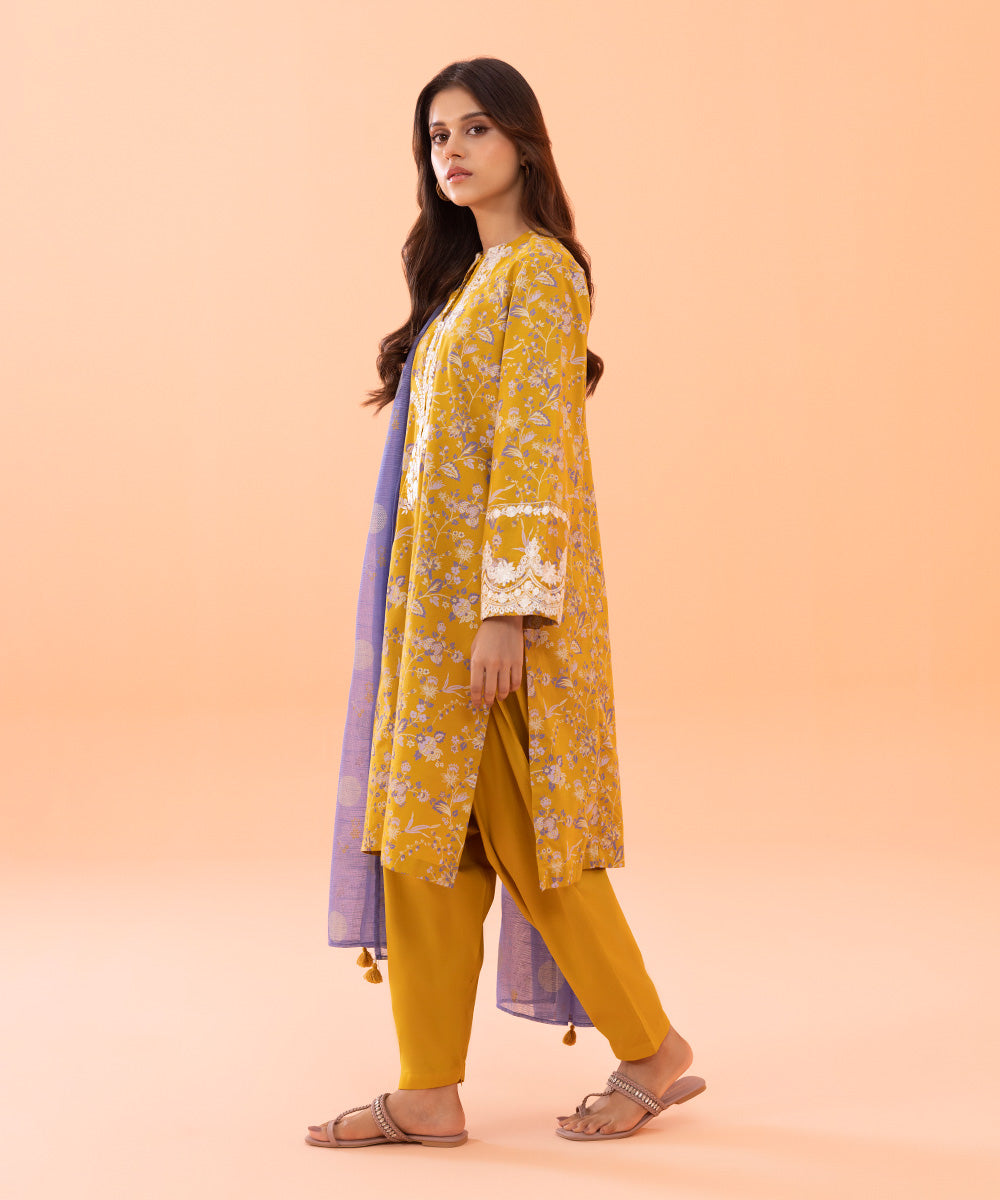 Sapphire - 3 Piece - Embroidered Cambric Suit