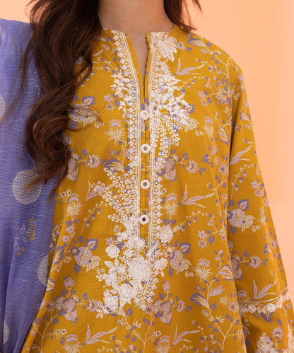 Sapphire - 3 Piece - Embroidered Cambric Suit