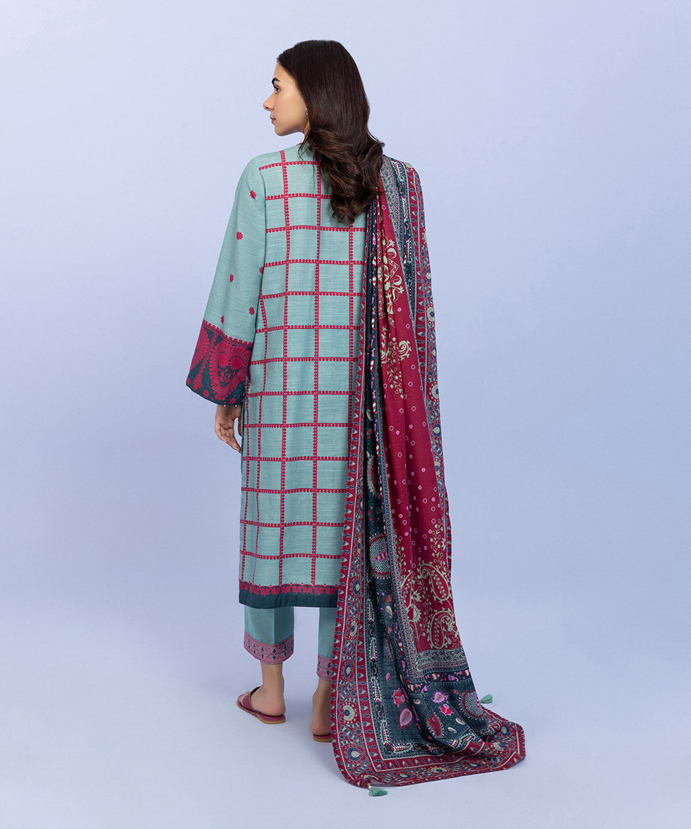 Sapphire - 3 Piece - Embroidered Khaddar Suit