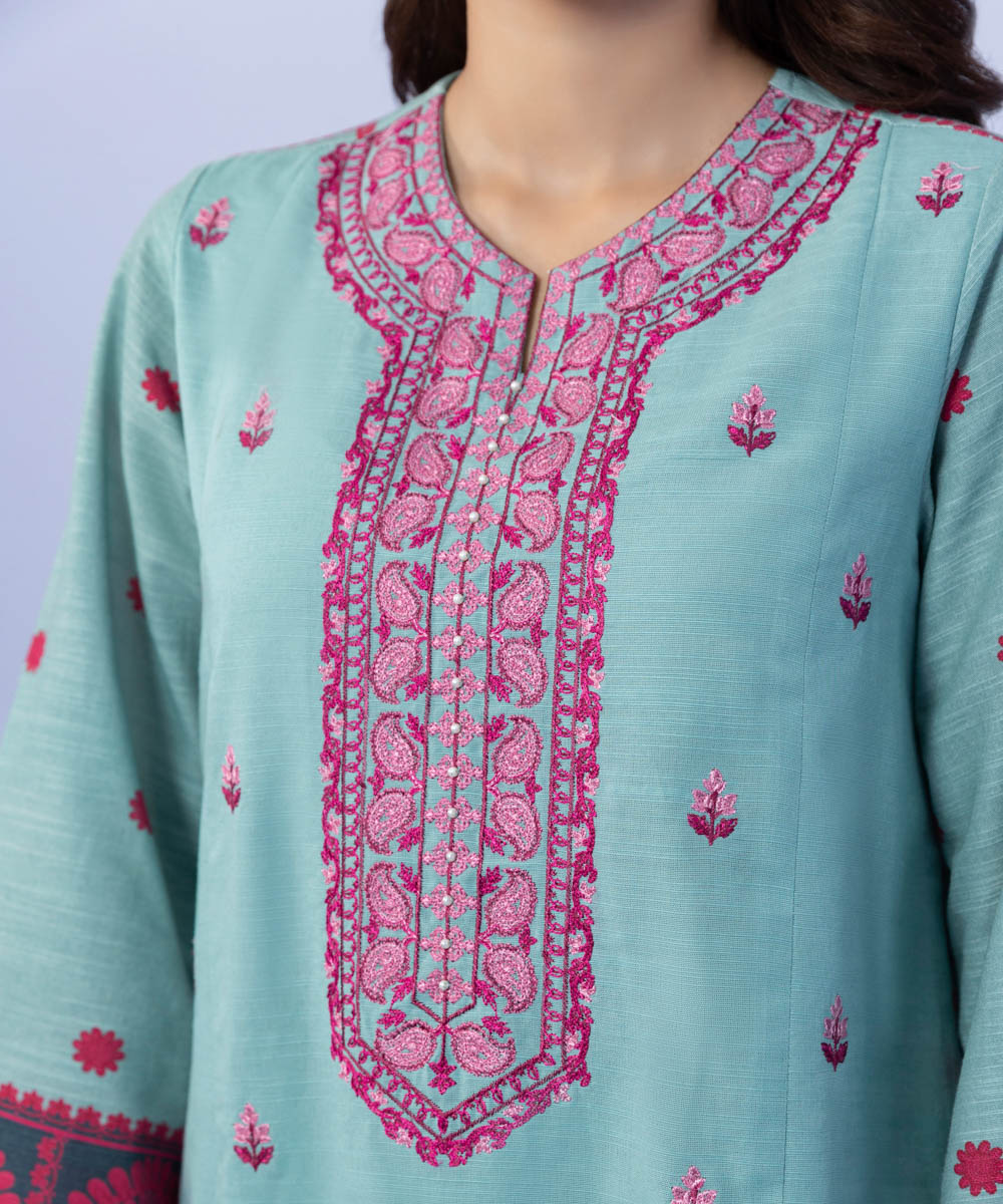 Sapphire - 3 Piece - Embroidered Khaddar Suit