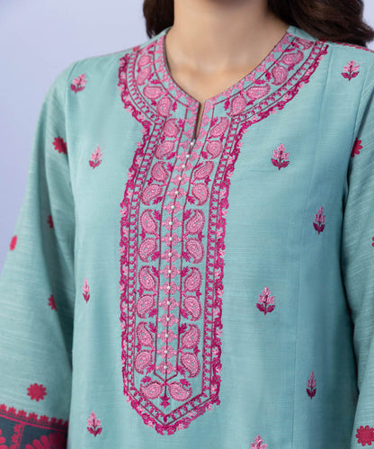 Sapphire - 3 Piece - Embroidered Khaddar Suit