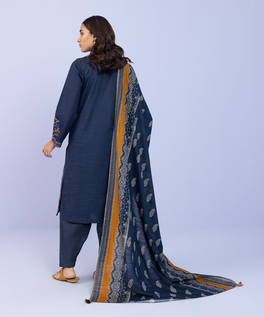 Sapphire - 3 Piece - Embroidered Khaddar Suit