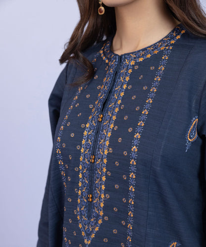 Sapphire - 3 Piece - Embroidered Khaddar Suit