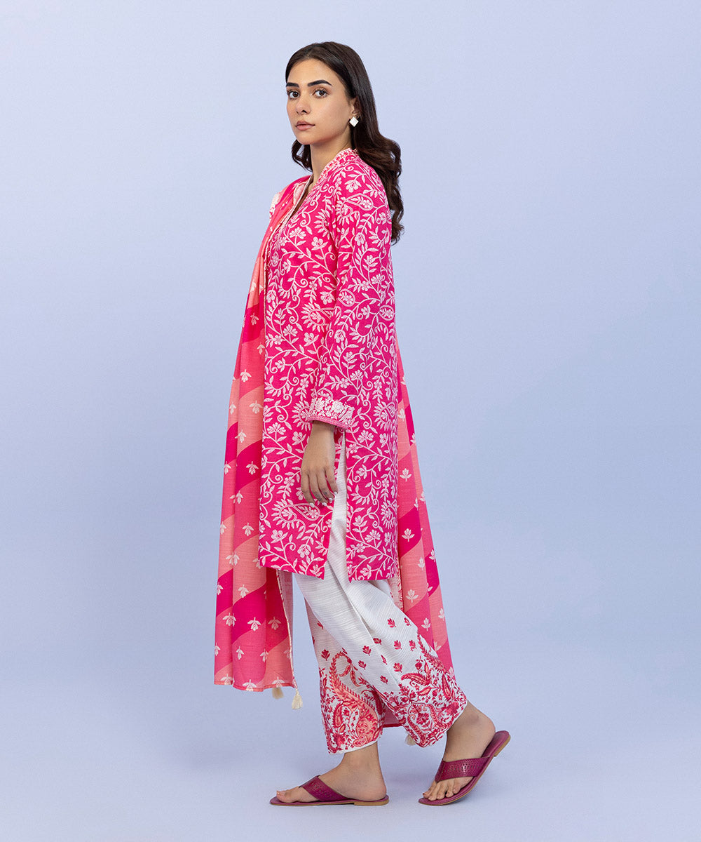 Sapphire - 3 Piece - Embroidered Khaddar Suit