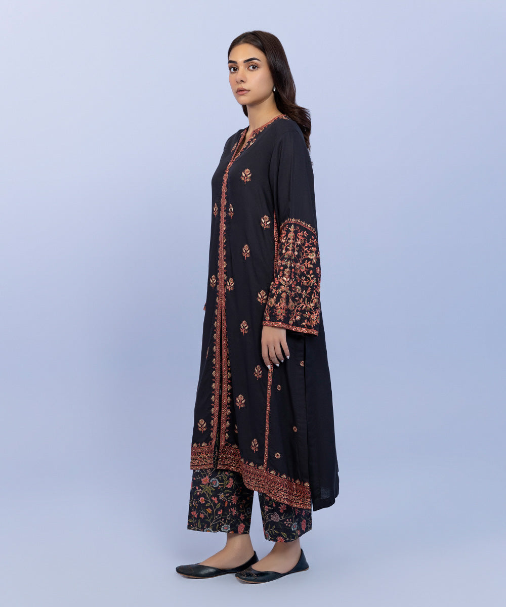 Sapphire - 2 Piece - Embroidered Linen Suit