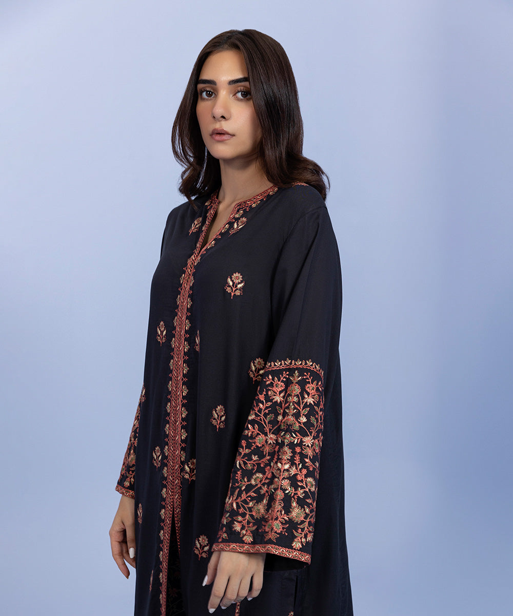 Sapphire - 2 Piece - Embroidered Linen Suit