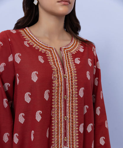 Sapphire - 3 Piece - Embroidered Khaddar Suit