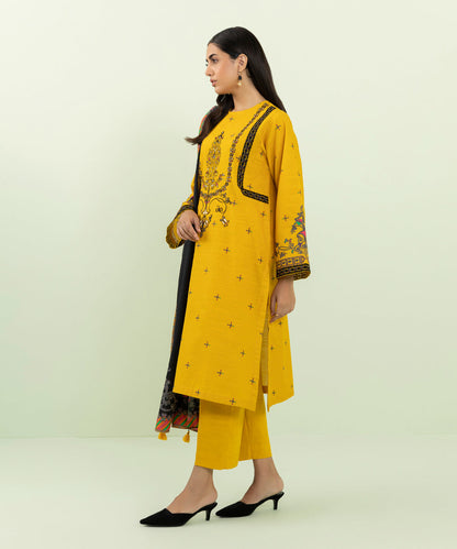 Sapphire - 3 Piece - Embroidered Khaddar Suit