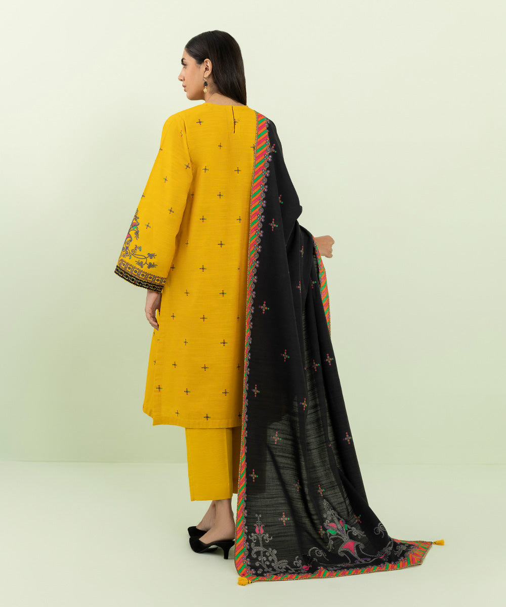 Sapphire - 3 Piece - Embroidered Khaddar Suit