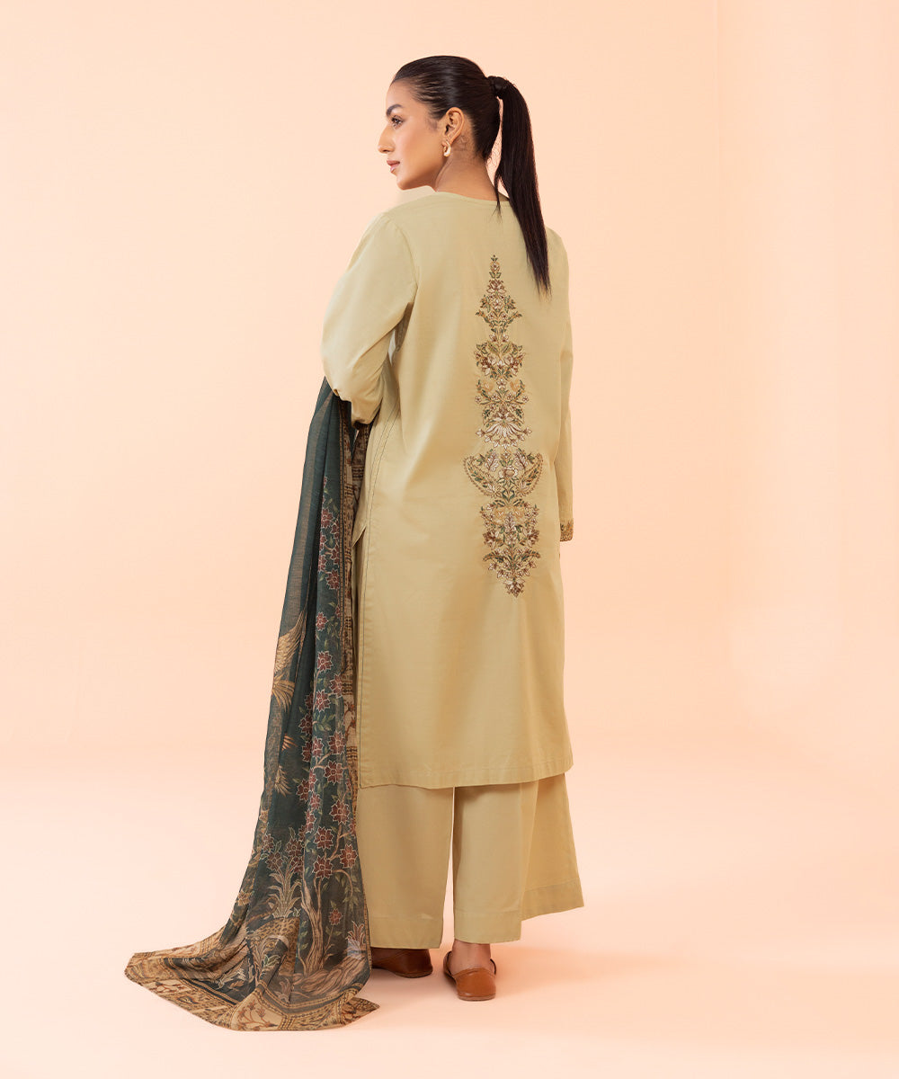Sapphire - 3 Piece - Embroidered Cambric Suit