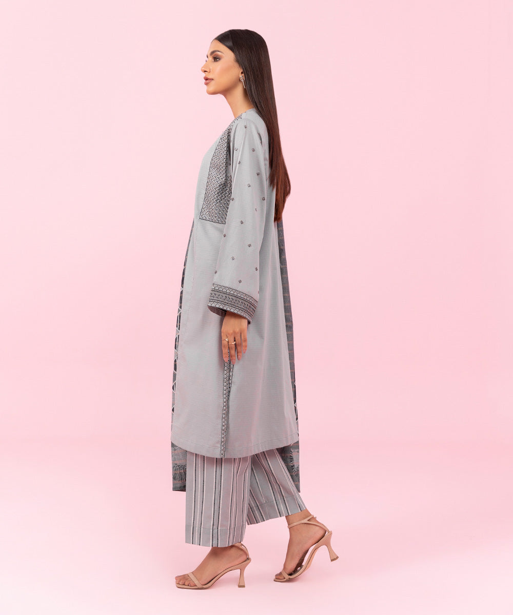 Sapphire - 3 Piece - Embroidered Dobby Suit