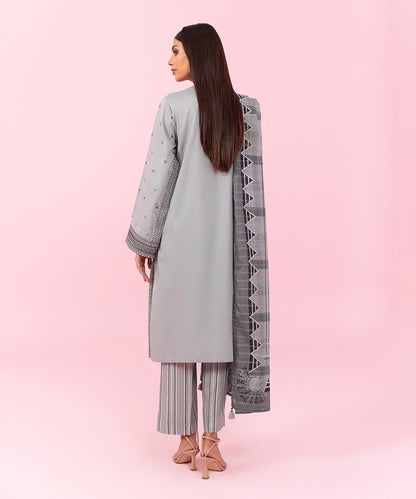 Sapphire - 3 Piece - Embroidered Dobby Suit