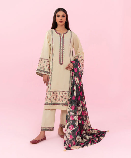 Sapphire - 3 Piece - Embroidered Jacquard Suit