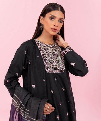 Sapphire - 3 Piece - Embroidered Jacquard Suit