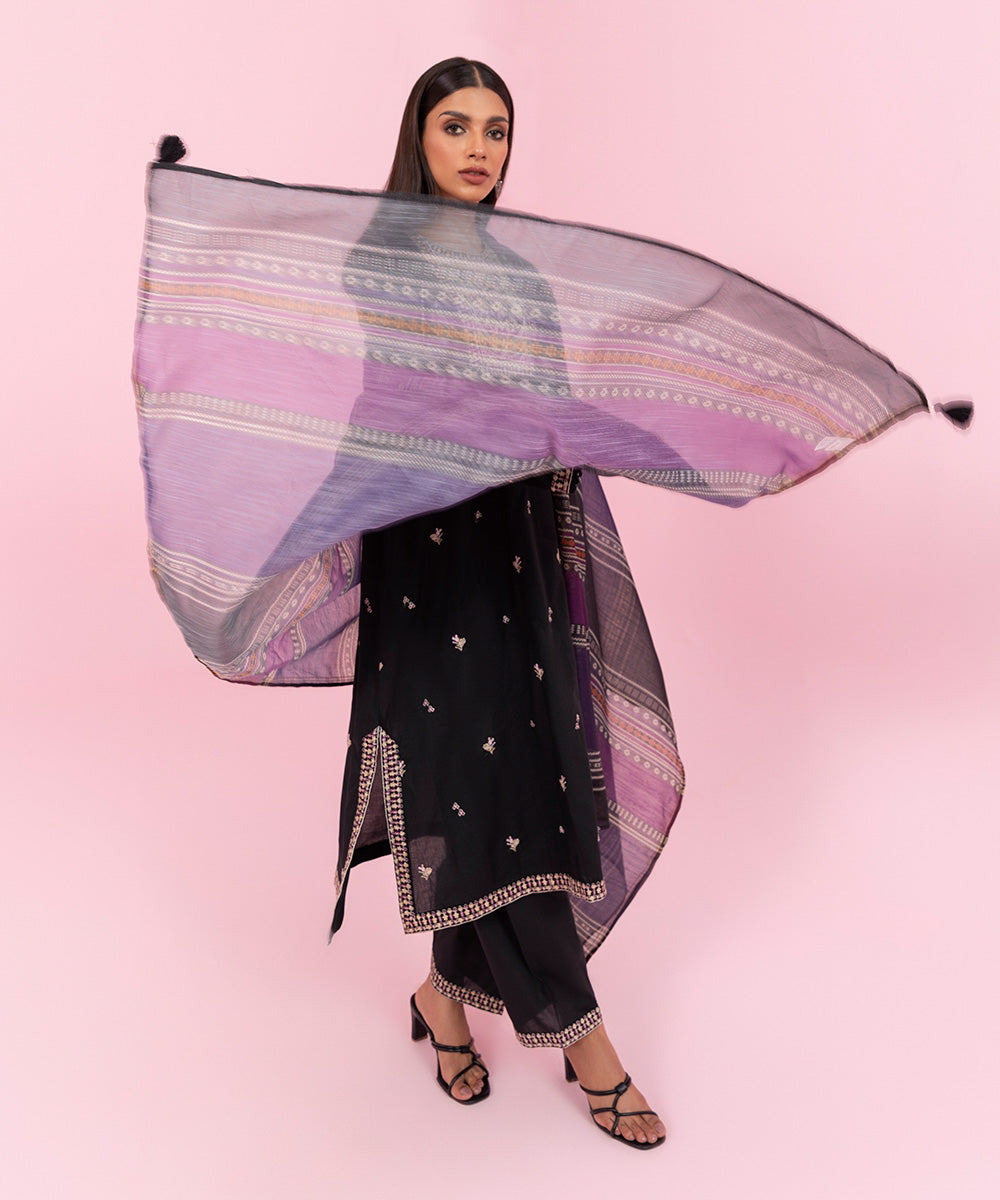 Sapphire - 3 Piece - Embroidered Jacquard Suit