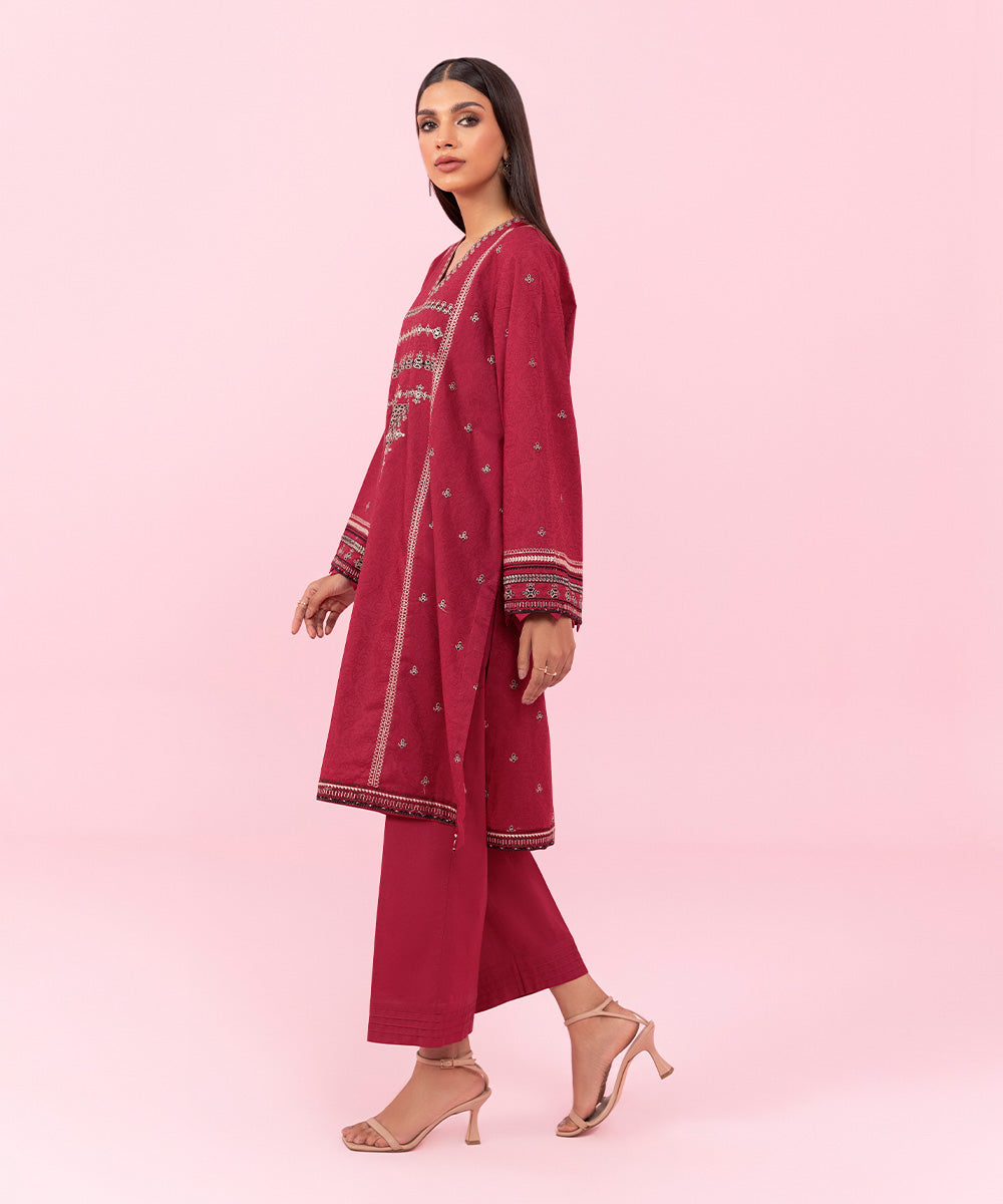 Sapphire - 2 Piece - Embroidered Cambric Suit