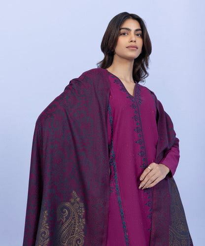 Sapphire - 3 Piece - Embroidered Cotton Suit