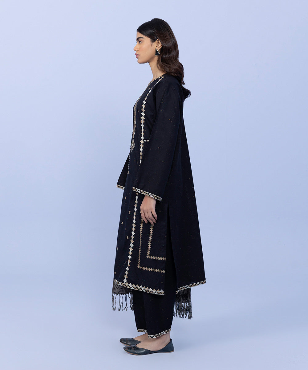 Sapphire - 3 Piece - Embroidered Cotton Suit