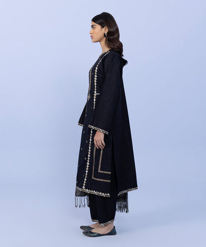 Sapphire - 3 Piece - Embroidered Cotton Suit