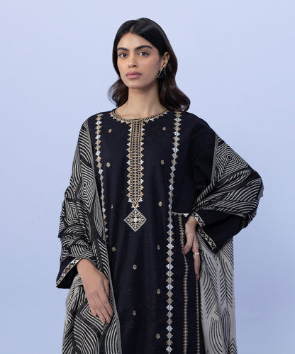 Sapphire - 3 Piece - Embroidered Cotton Suit
