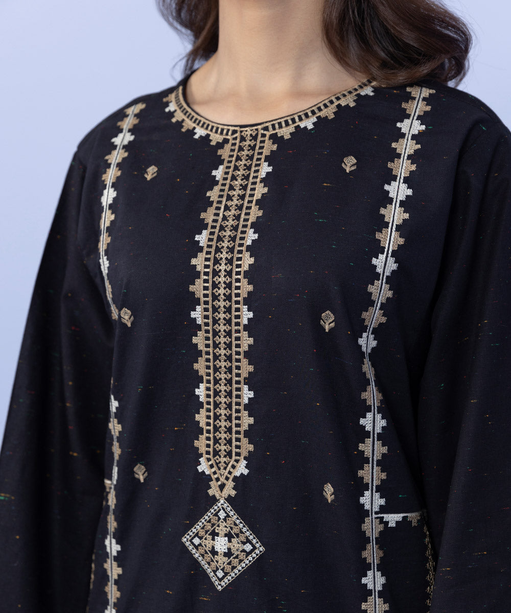 Sapphire - 3 Piece - Embroidered Cotton Suit