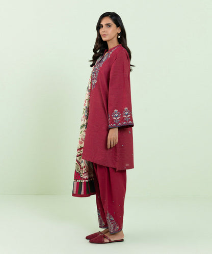 Sapphire - 3 Piece - Embroidered Zari Khaddar Suit