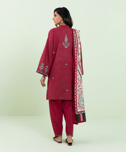Sapphire - 3 Piece - Embroidered Zari Khaddar Suit