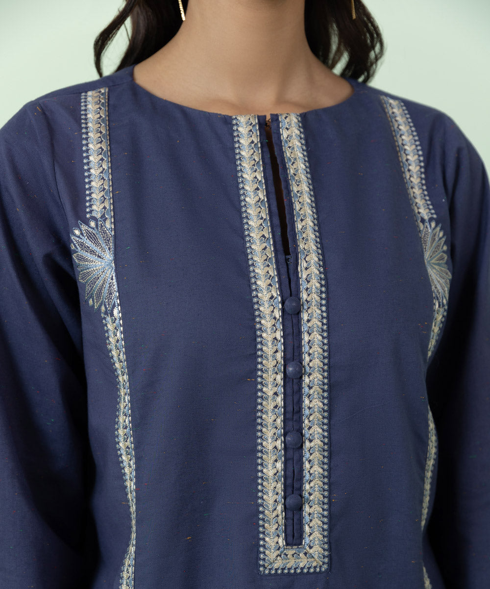 Sapphire - 3 Piece - Embroidered Multi Neps Suit