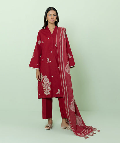 Sapphire - 3 Piece - Embroidered Multi Neps Suit