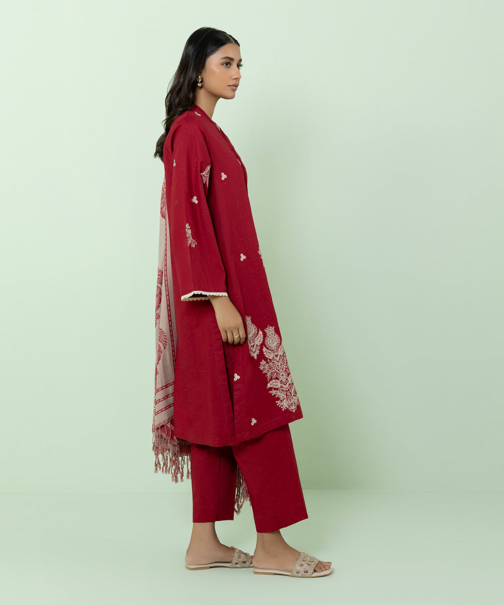 Sapphire - 3 Piece - Embroidered Multi Neps Suit