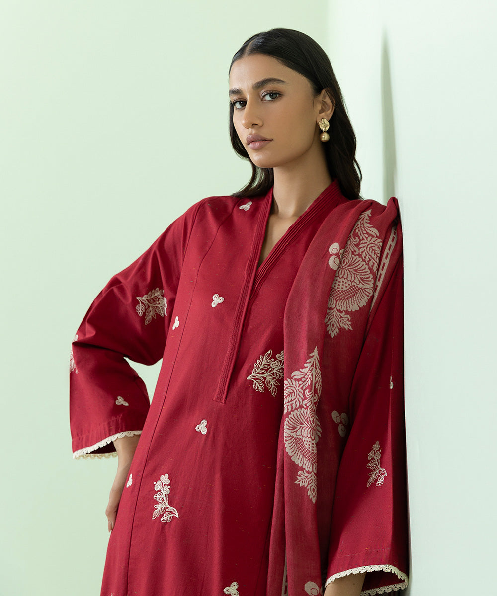 Sapphire - 3 Piece - Embroidered Multi Neps Suit