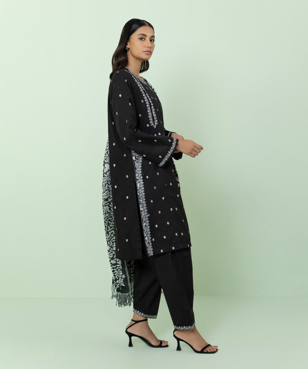 Sapphire - 3 Piece - Embroidered Multi Neps Suit