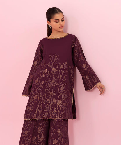 Sapphire - 2 Piece - Embellished Jacquard Suit