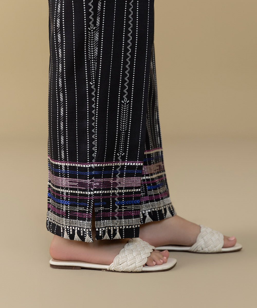 Sapphire - Embroidered Khaddar Straight Pants