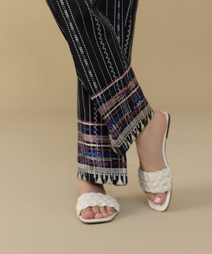 Sapphire - Embroidered Khaddar Straight Pants
