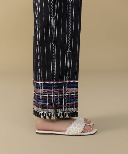 Sapphire - Embroidered Khaddar Straight Pants