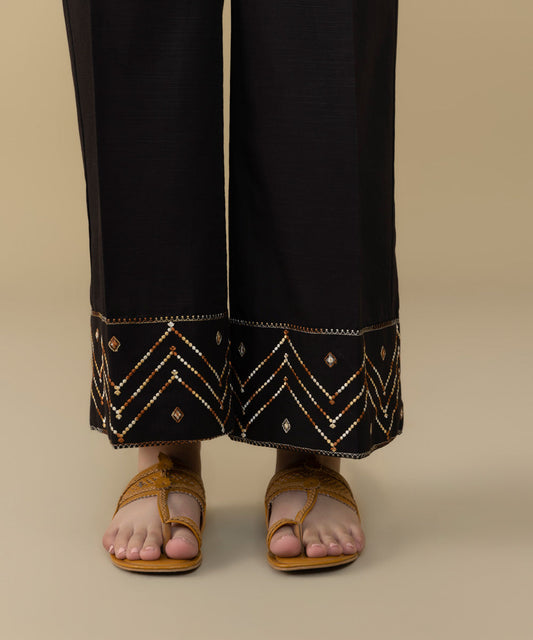 Sapphire - Embroidered Khaddar Culottes