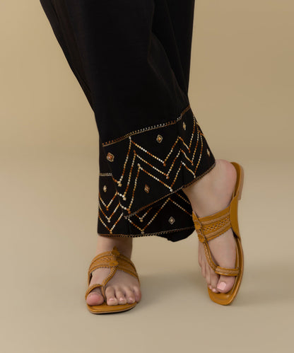 Sapphire - Embroidered Khaddar Culottes